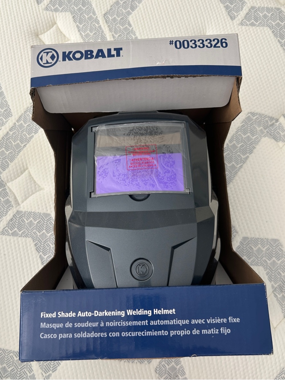 Kobalt Fixed Shade Auto-Darkening Welding Helmet in Gray